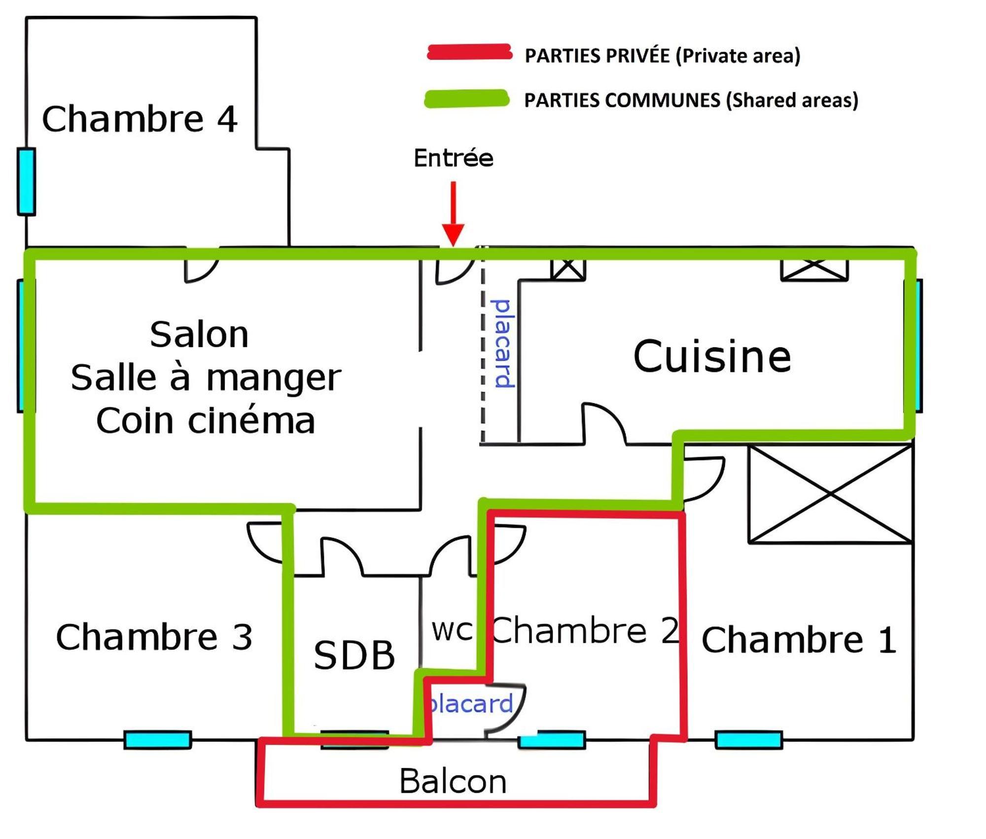 Chambre En Colocation Fille, Proche Mer, Climatisation ตูลง ห้อง รูปภาพ